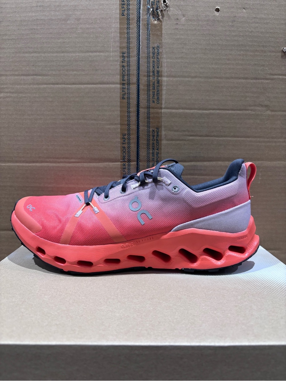 On Running Men Red and Grey Cloudrunner Trail WP Athletic Shoe